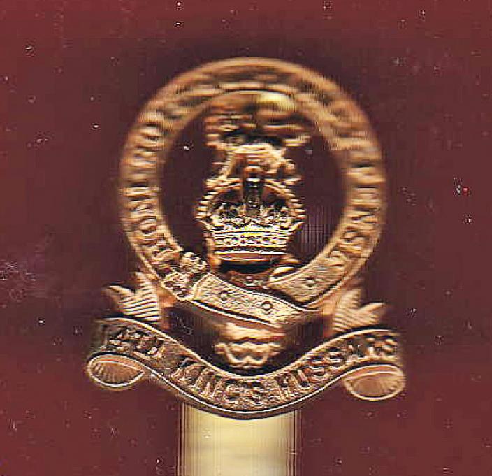 14th King's Hussars WW1 OR's field service cap badge