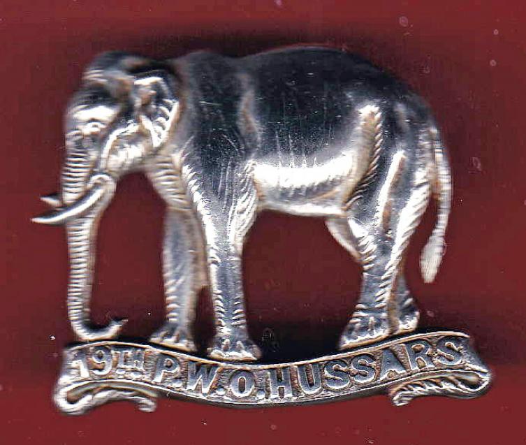 19th P.W.O. Hussars Victorian Officer's cap badge