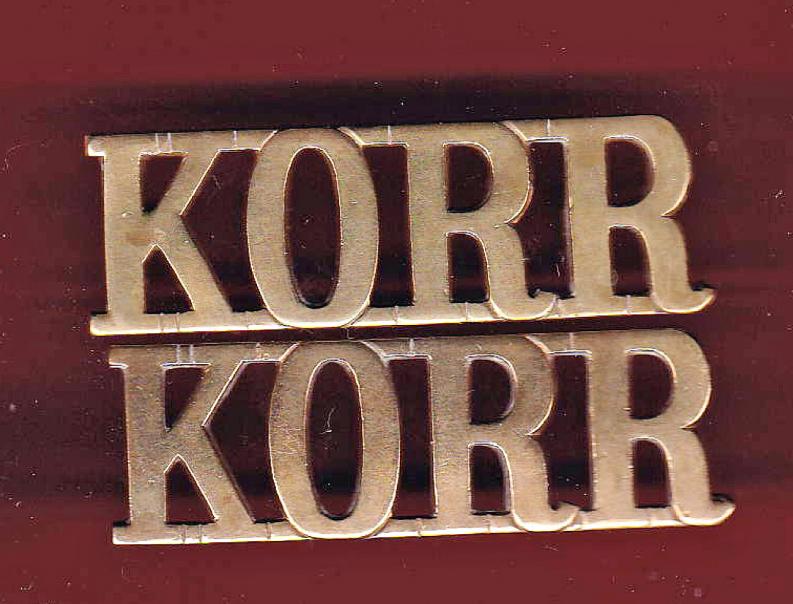 K.O.R.R. Norfolk Yeomanry King's Own Royal Regiment shoulder titles