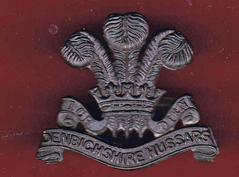 Denbighshire Hussars Yeomanry WW1 Officer's OSD cap badge
