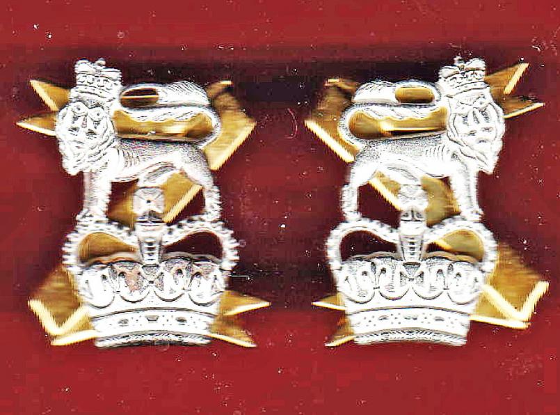 The Light Dragoons Officers dress collar badges
