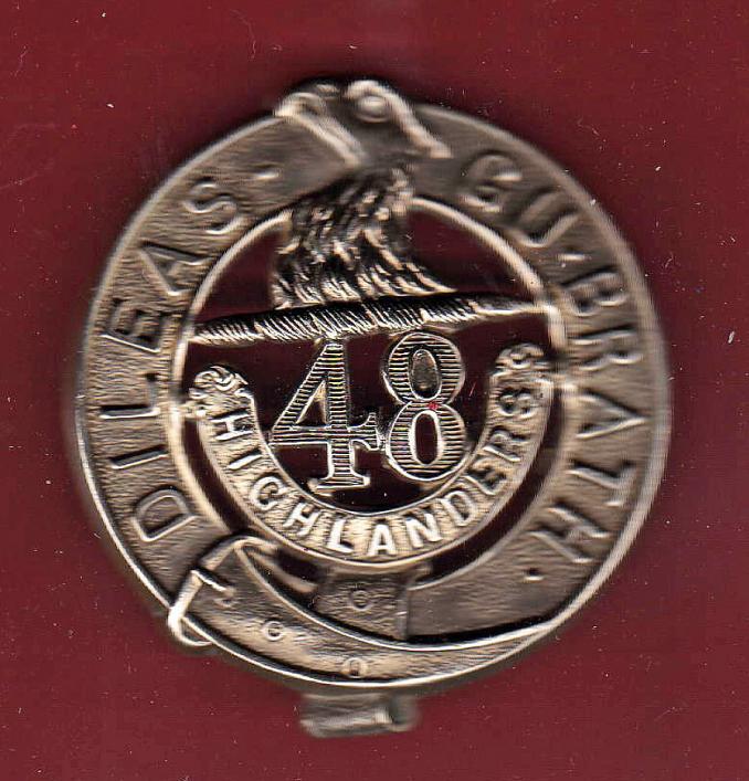 Canadian Militia 48th Highlanders  glengarry badge