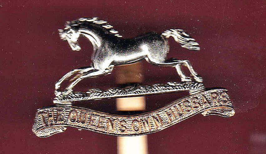 Queen's Own Hussars metal cap badge