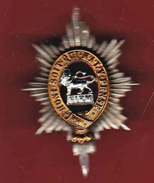 The Worcestershire Regiment Officer's silver cap badge