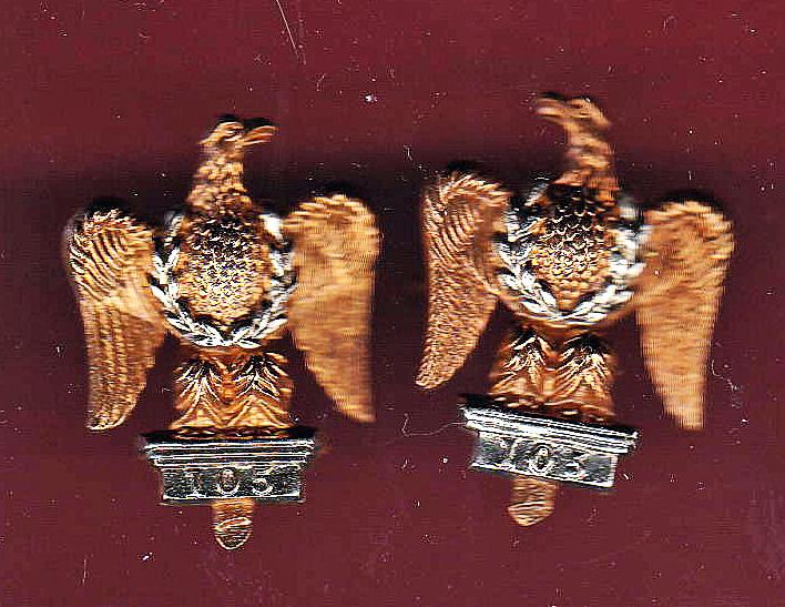 Royal Dragoons OR's collar badges.