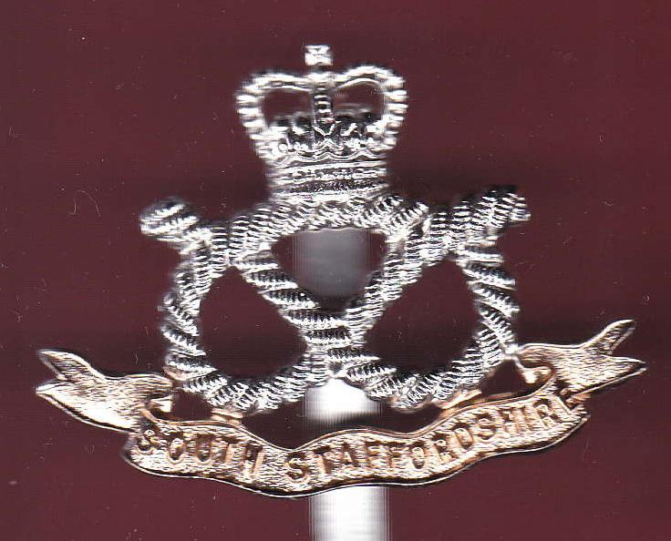 The South Staffordshire Regiment staybright cap badge