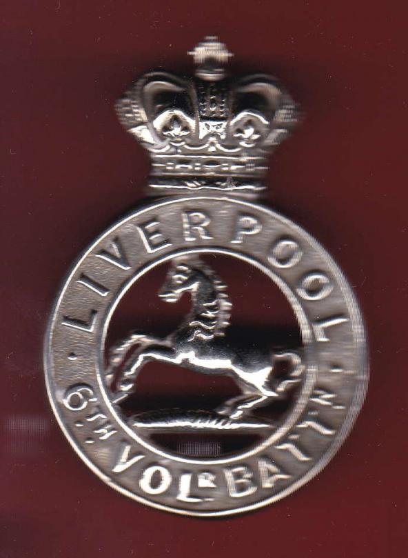 6th Vol. Batt. King's Liverpool Regiment Victorian  Officer's / SNCO glengarry badge