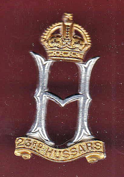 23rd Hussars WW2 Officer's cap badge