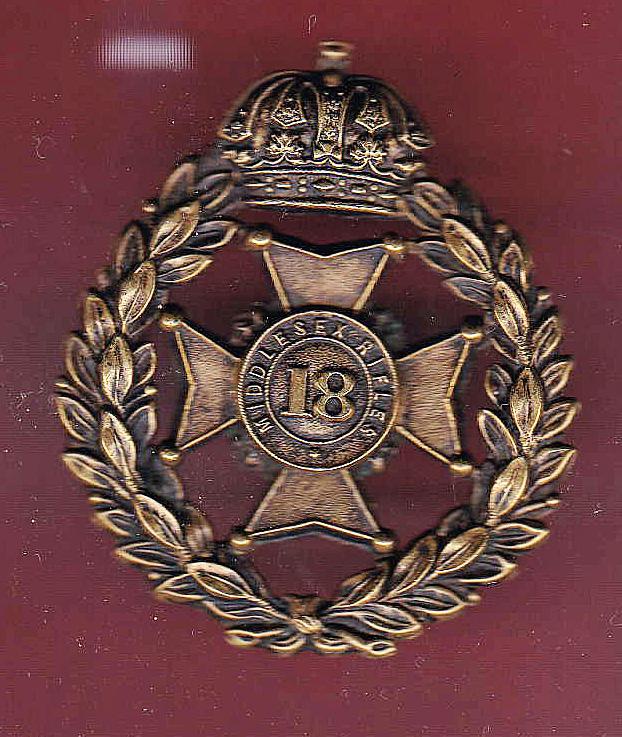 18th Middlesex Rifle Volunteers Victorian  OR’s glengarry badge.