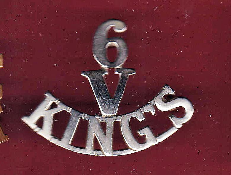 6 / V / KING'S Victorian  shoulder title