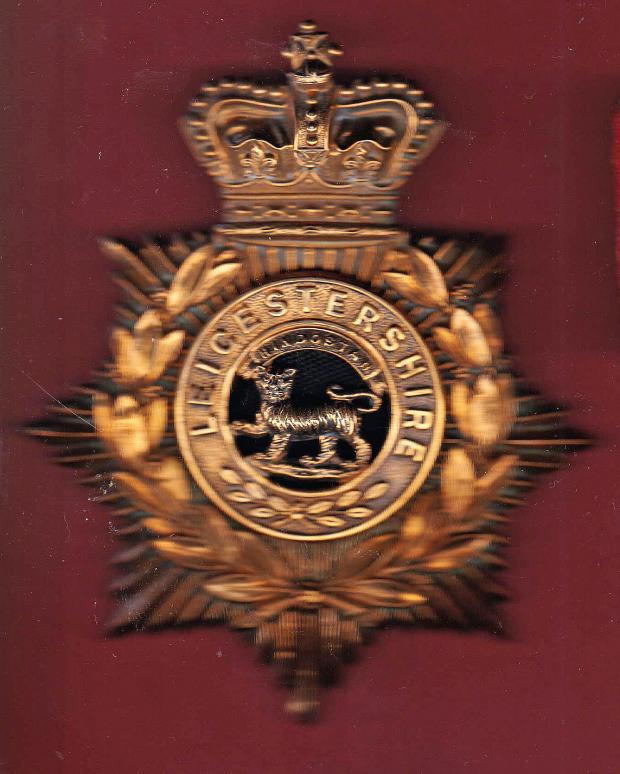 The Leicestershire Regiment Victorian Or's helmet plate
