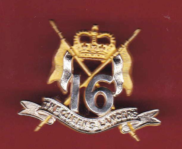 16th / 5th The Queen's Lancers Officer's beret badge