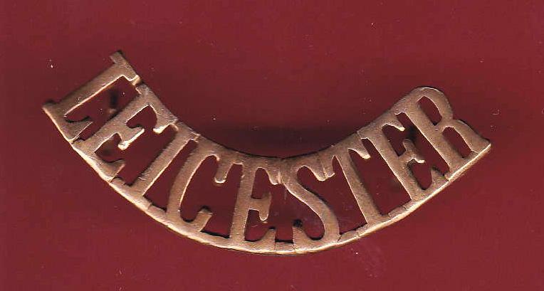LEICESTER Leicestershire Regiment Victorian shoulder title