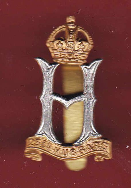 23rd Hussars WW2 OR's cap badge