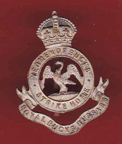 Royal Bucks Hussars sweetheart badge