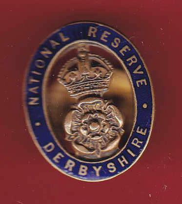 Derbyshire National Reserve  mufti lapel badge