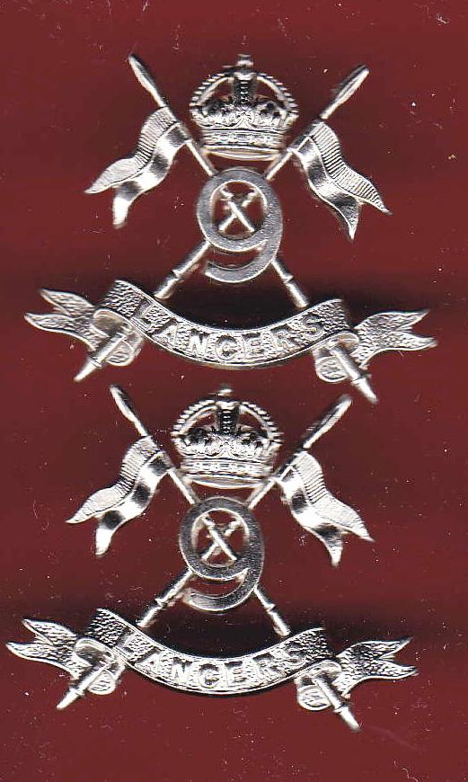 9th Queen's Royal Lancers OR's collar badges