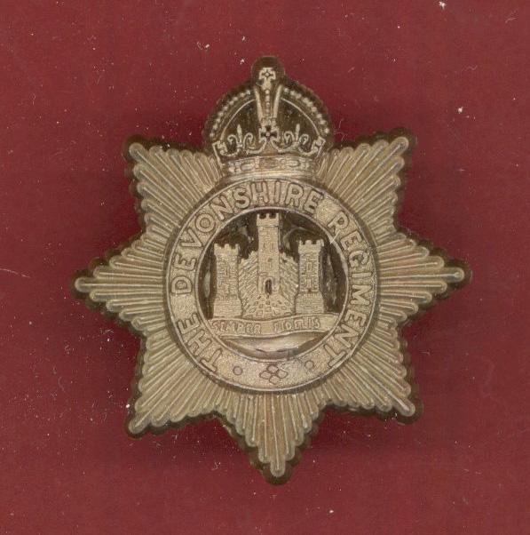 The Devonshire Regiment. WW2 plastic economy issue cap badge