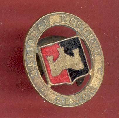 Devonshire National Reserve mufti lapel badge