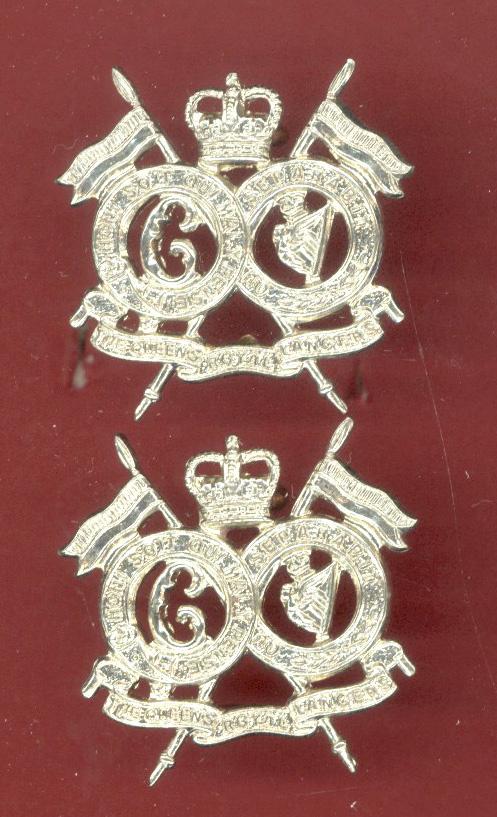 16th / 5th The Queen's Lancers OR's collar badges