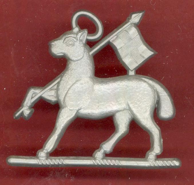 Queen's Royal West Surrey Regiment WW2 plastic economy cap badge