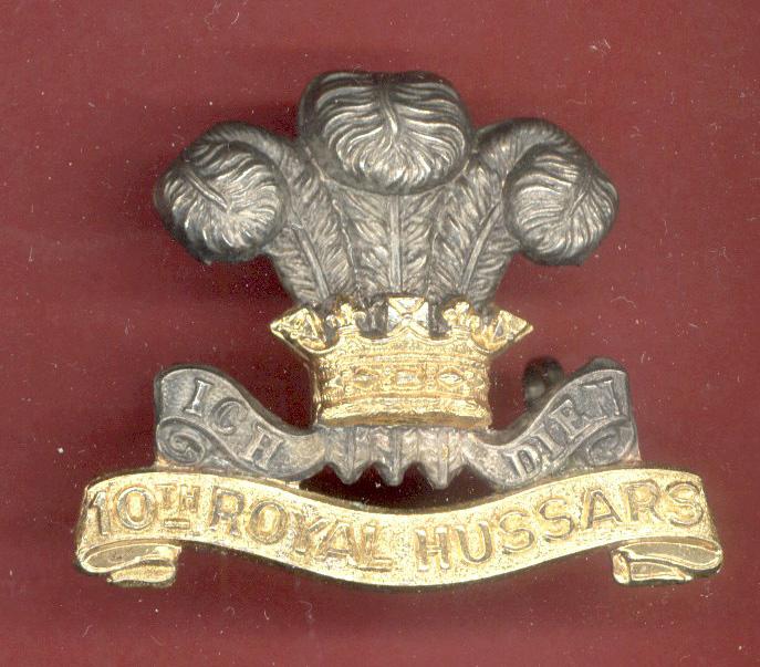 10th Royal Hussars Officer's cap badge