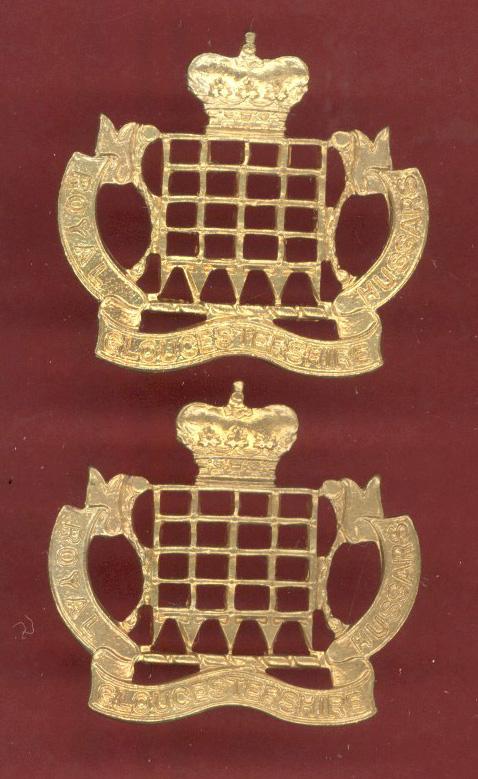 Royal Gloucestershire Hussars Yeomanry OR's collar badges
