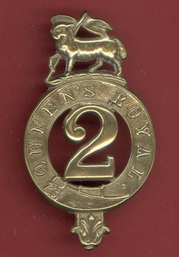 2nd Queen's Royal Regiment of Foot Victorian OR’s glengarry badge