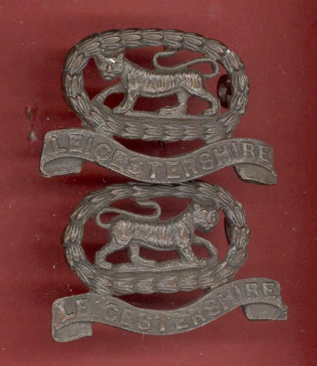 Leicestershire Regiment Officer's OSD collar badges
