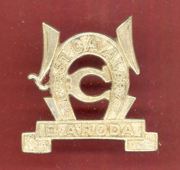 Indian Army Baroda First Cavalry head-dress badge