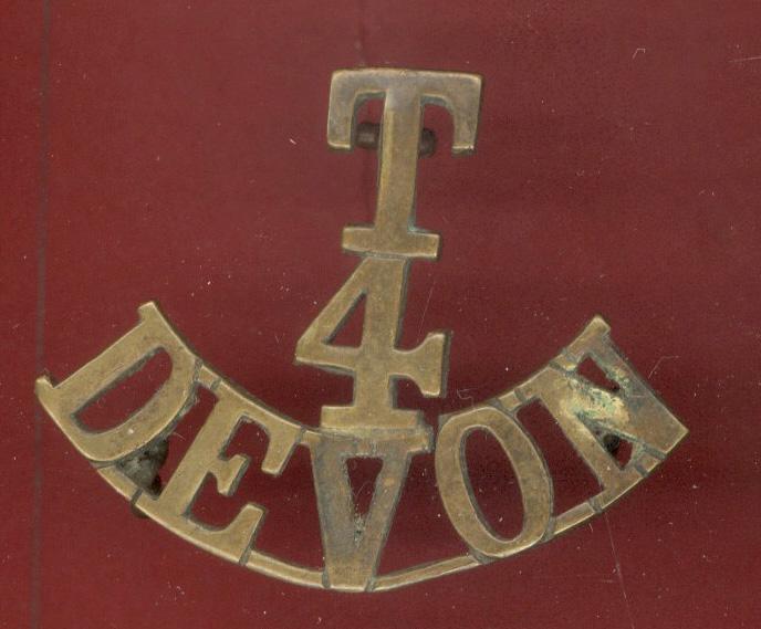 T / 4 / DEVON WW1 Territorial shoulder title