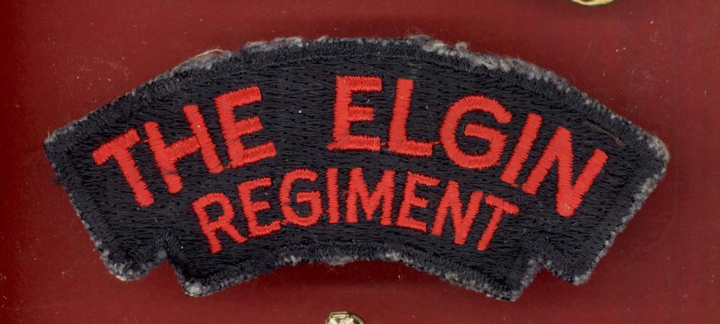 Canadian THE ELGIN REGIMENT cloth shoulder title