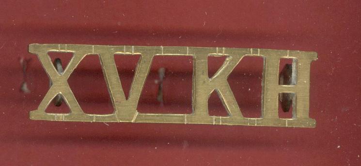 XV KH 15th King's Royal Hussars WW1 Officer's shoulder title