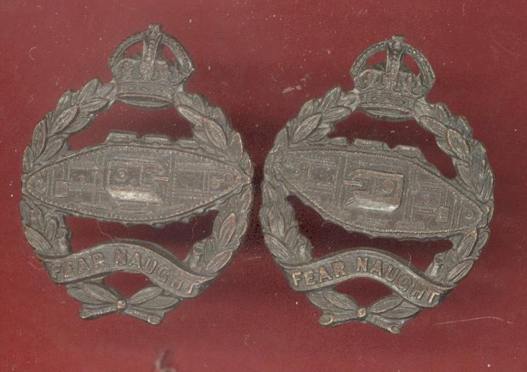 Royal Tank Corps Officer's OSD collar badges