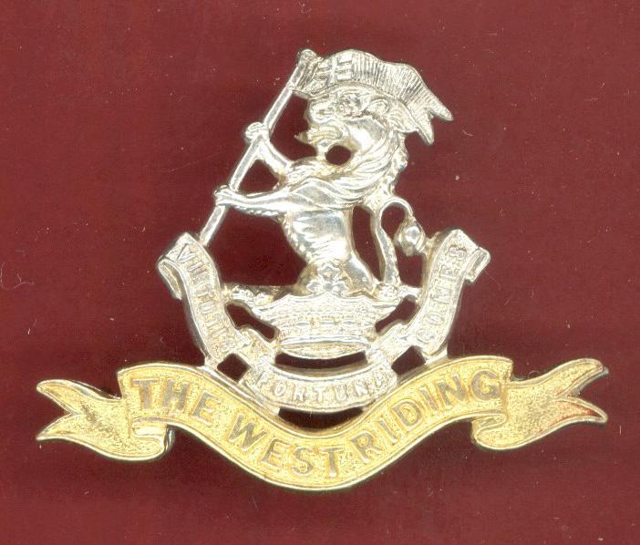 Duke of Wellington’s West Riding Regiment Officer’s dress cap badge