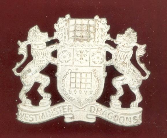 Westminster Dragoons Officer's cap badge