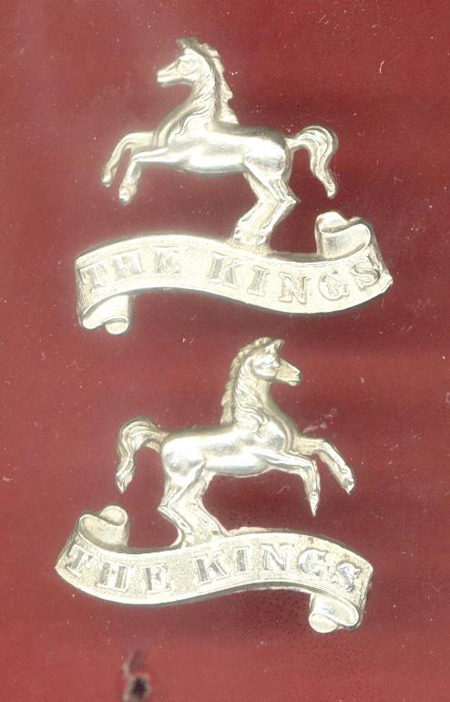 6th VB The King's Liverpool Regiment Victorian OR's collar badges
