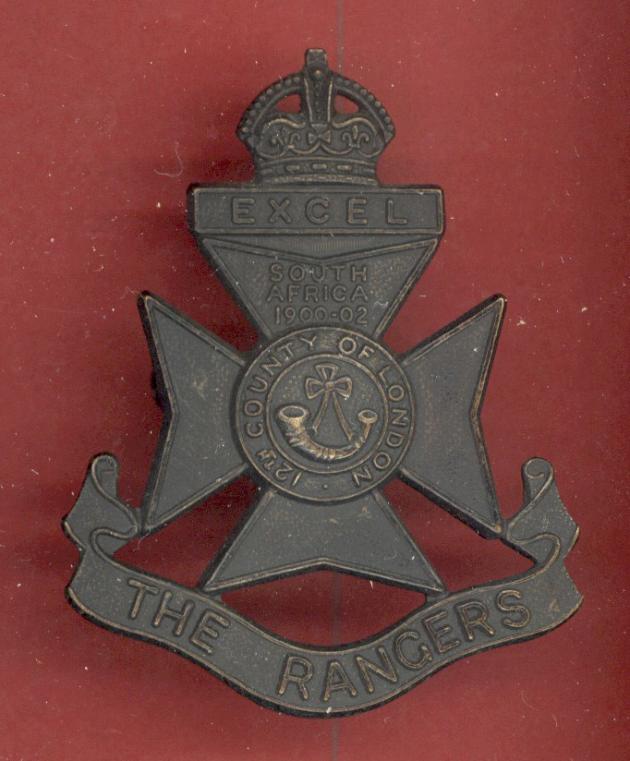 12th (County of London) The London Regiment WW1 cap badge