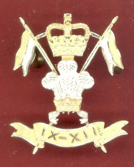 9th / 12th Royal Lancers (Prince of Wales's) Officer's cap badge