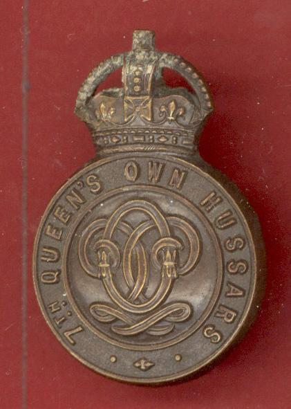 7th Queen's Own Hussars Officer's OSD cap badge.