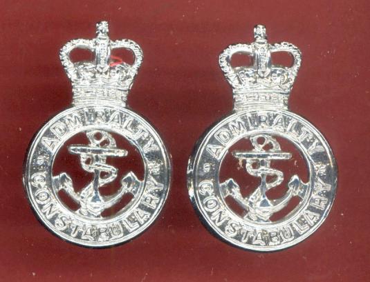 Admiralty Constabulary collar badges