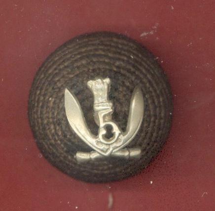 5th Gurkha Rifles  Officer's corded boss badge