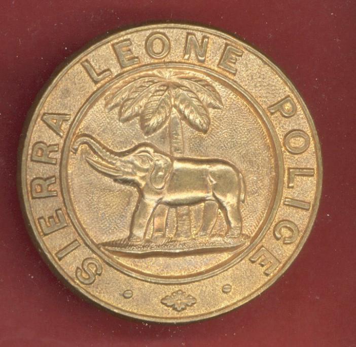 British Colonial Sierra Leone Police helmet badge