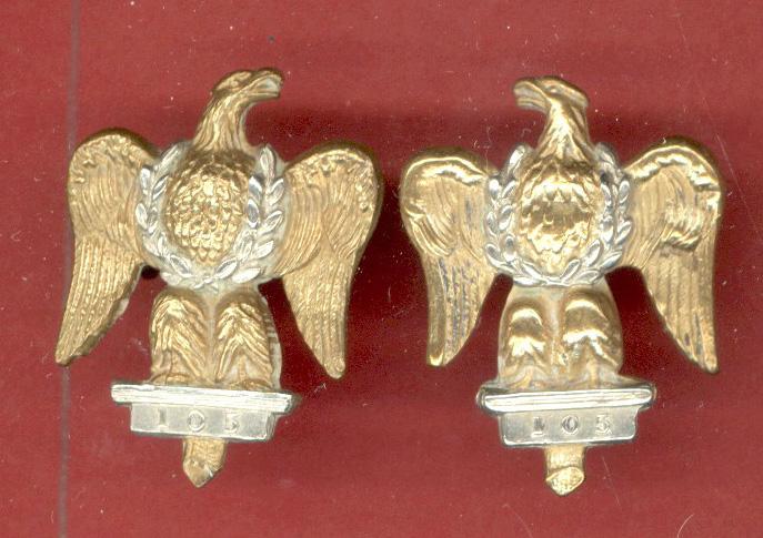 1st Royal Dragoons OR's collar badges.