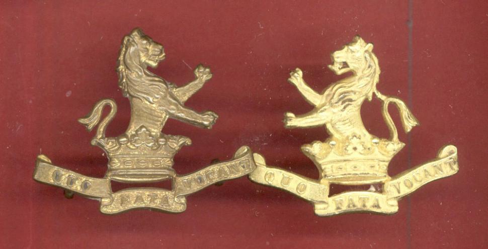 7th Princess Royal's Dragoon Guards WW1 Officer's dress collar badges