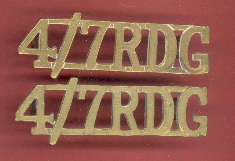 4/7RDG 4th/7th Royal Dragoon Guards shoulder titles