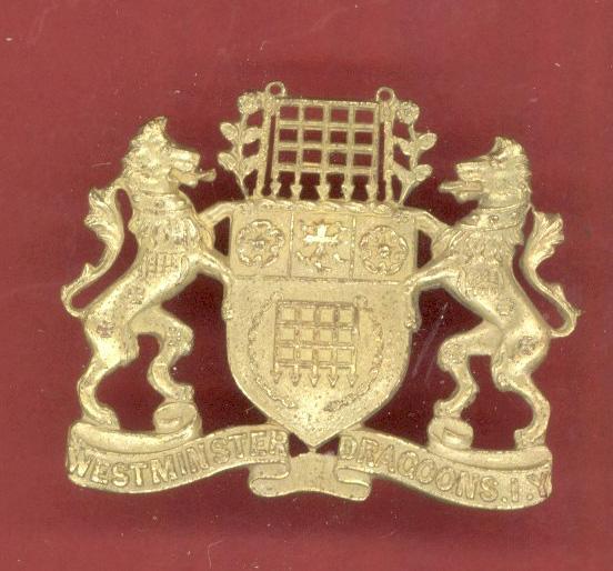 Westminster Dragoons Imperial Yeomanry Officer's cap badge