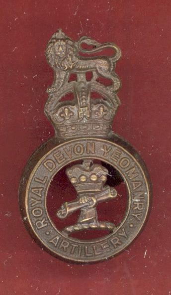 Royal Devon Yeomanry (Artillery) Officer's OSD cap badge