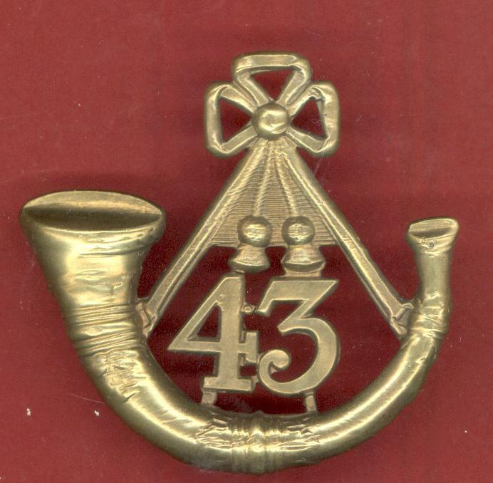 43rd Monmouth L.I. Regiment of Foot Victorian OR’s glengarry badge