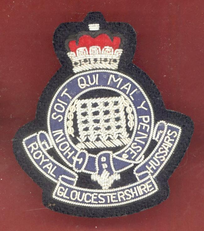 Royal Gloucestershire Hussars NCO's bullion Rank badge